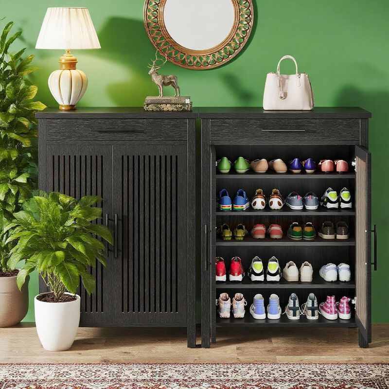 Space-Saving Shoe Storage Cabinet with Adjustable Shelves image number 3