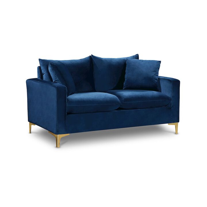 Meridian Furniture Naomi Navy Velvet Loveseat