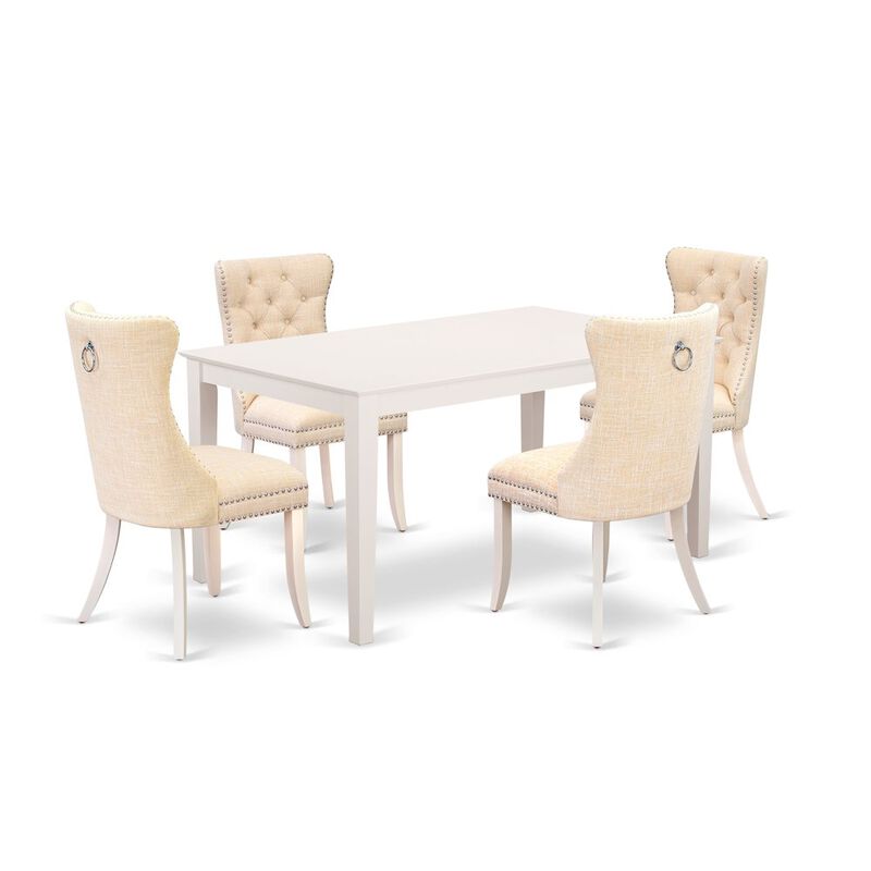 5 Piece Kitchen Table & Chairs Set Contains a Rectangle Dining Table