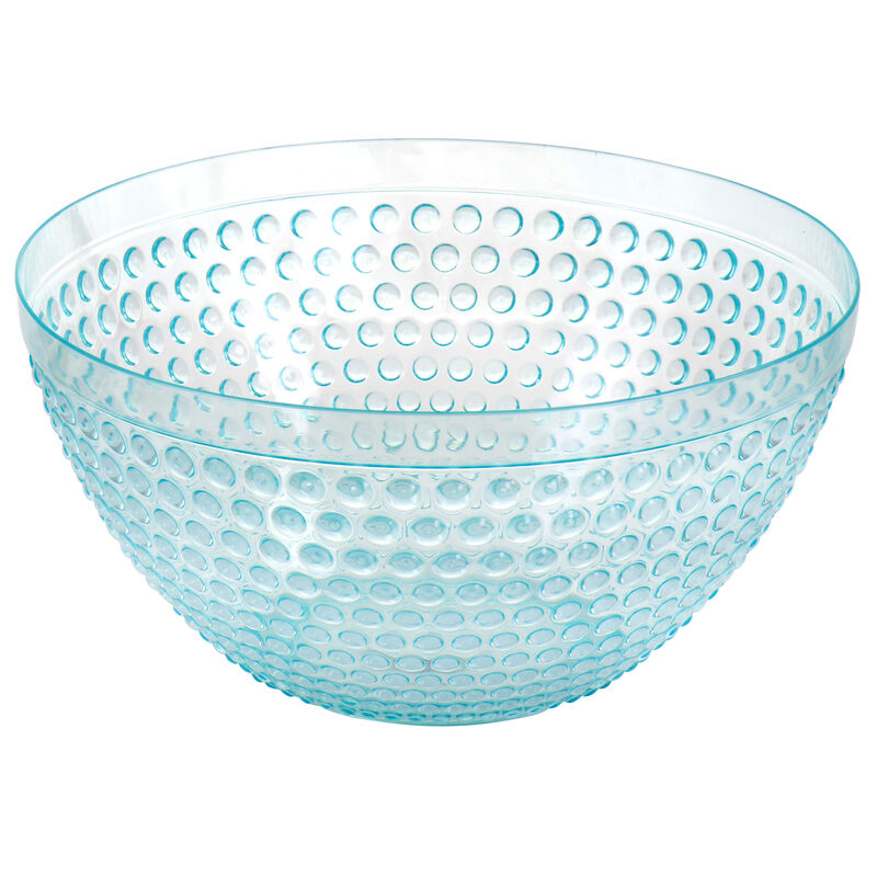 Gibson Home Plastic Bowl Set with Serving Bowl in Light Blue