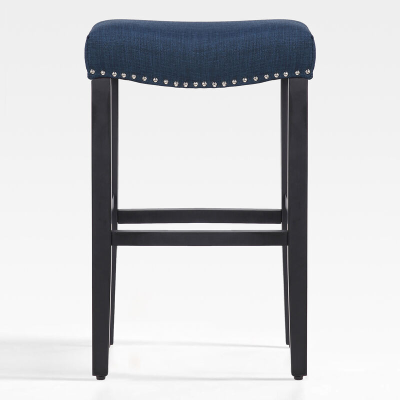 WestinTrends 29" Upholstered Backless Saddle Seat Bar Stool