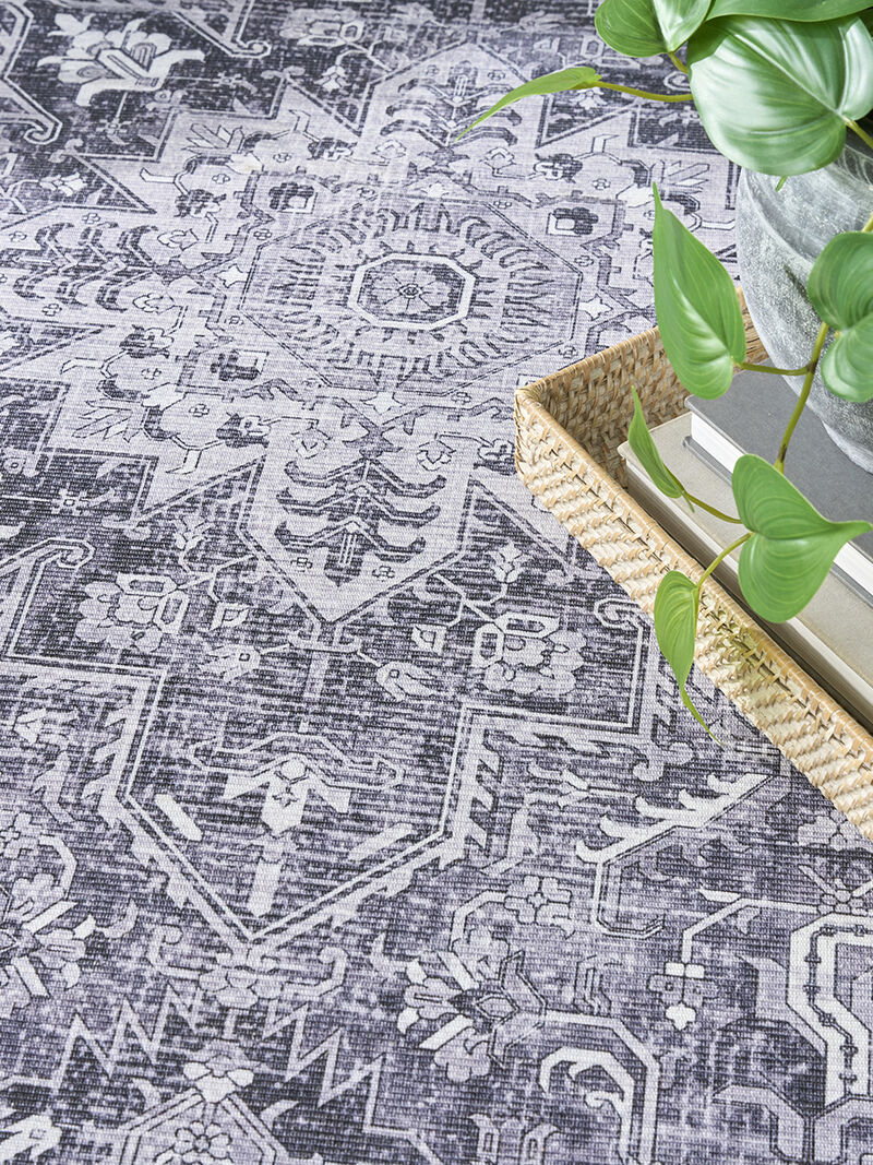 Nourison Washables NWB15 Charcoal/Gray 4' x 6' Rug