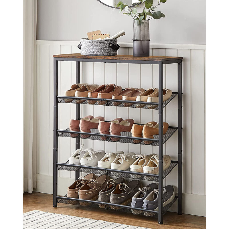 Shoe Organizer Rack with 5 Shelves and Extra Top Space &ndash; Tall Storage Unit for Footwear, Bags & Small Items