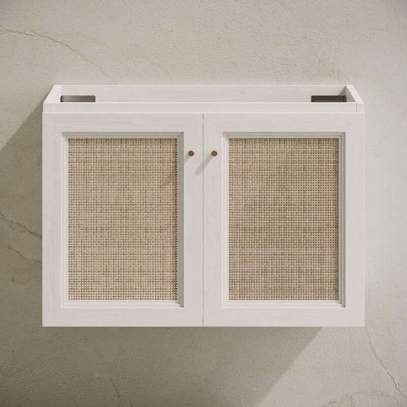 Classe 30" Wall-Mounted Bathroom Vanity in White Oak without Sink Top image number 3