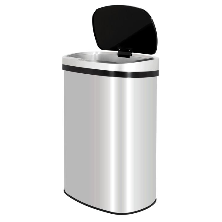 13 Gallon Stainless Steel Oval Kitchen Trash Can