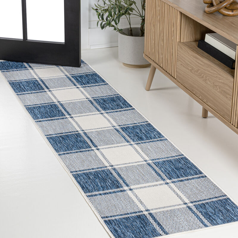 Sabine Traditional Farmhouse Bold Gingham Indoor/Outdoor Area Rug