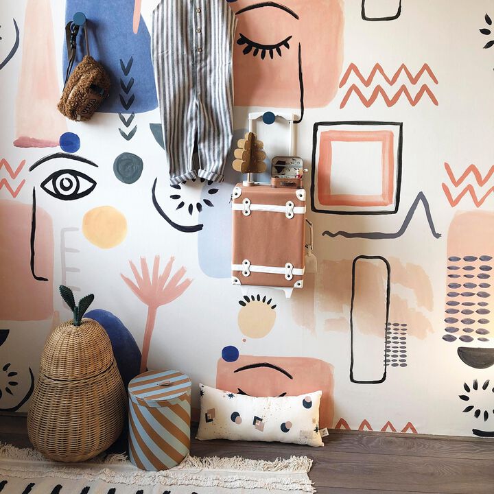 Day Dreamers Abstract Multi-colored Mural RB249