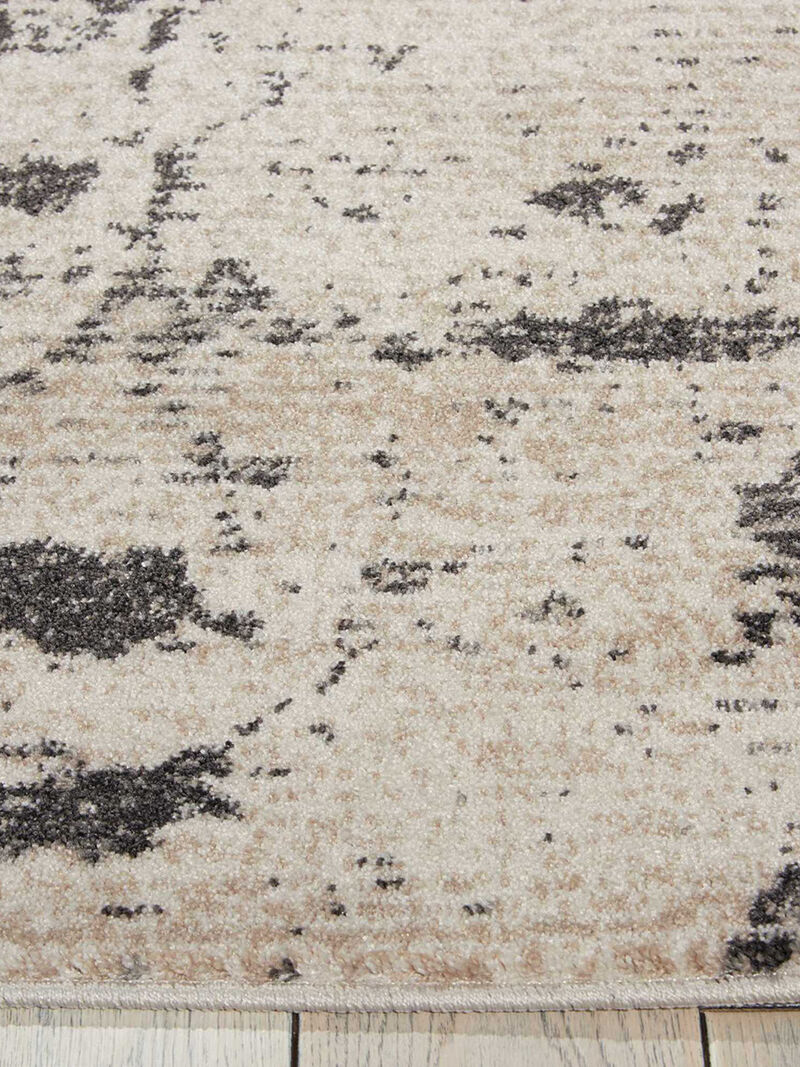 Maxell MAE07 Ivory/Gray 3'10" x Round Rug