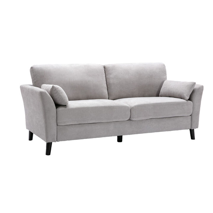 Linna&nbsp;Convertible Loveseat Sleeper, Modern Black, 2 Pillows, 61 Inch