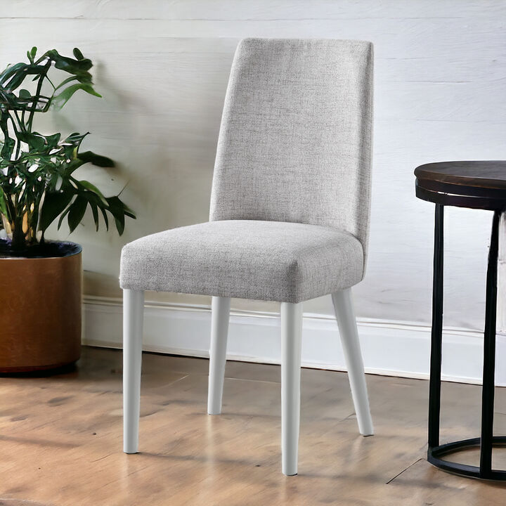 Fabric Upholstered Parsons Chair with Solid Wood Legs for Dining Room