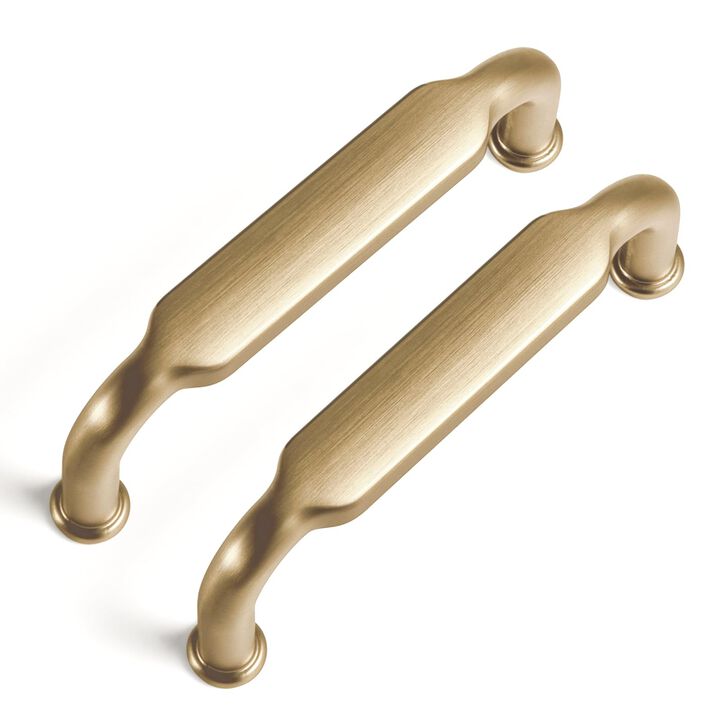Goo-Ki 6 Pack 3 in (76mm) Hole Center Cabinet Pulls Champagne Bronze Zinc Alloy Kitchen Drawer Pulls Drawer Handles 3.45 Inch Le