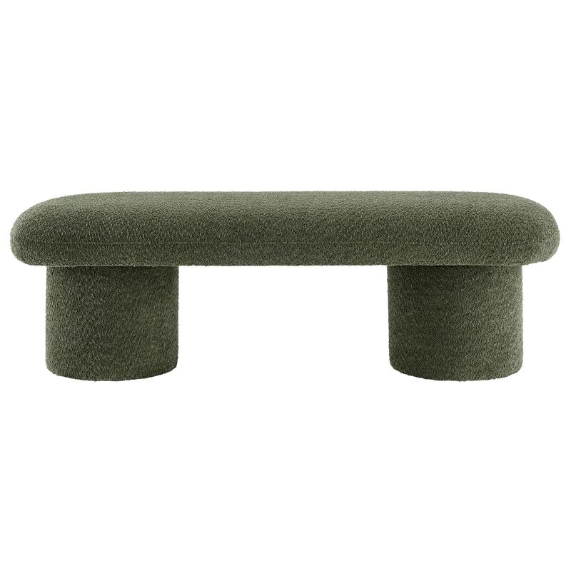 Modway Orla Chenille Upholstered Bench in Cream image number 7