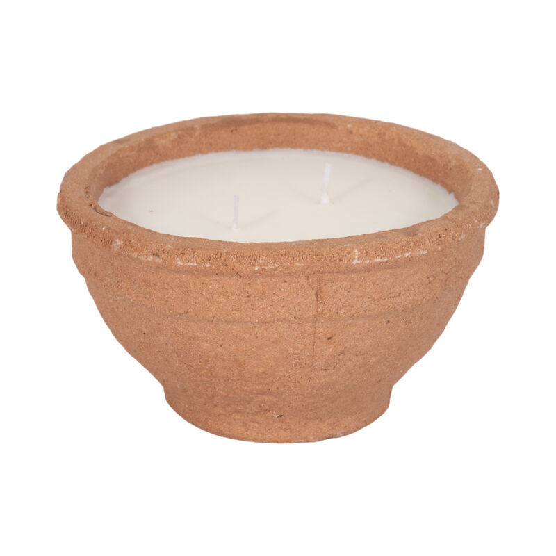 6" 14 Oz Santal & Spruce Bowl Candle, Terracotta image number 0