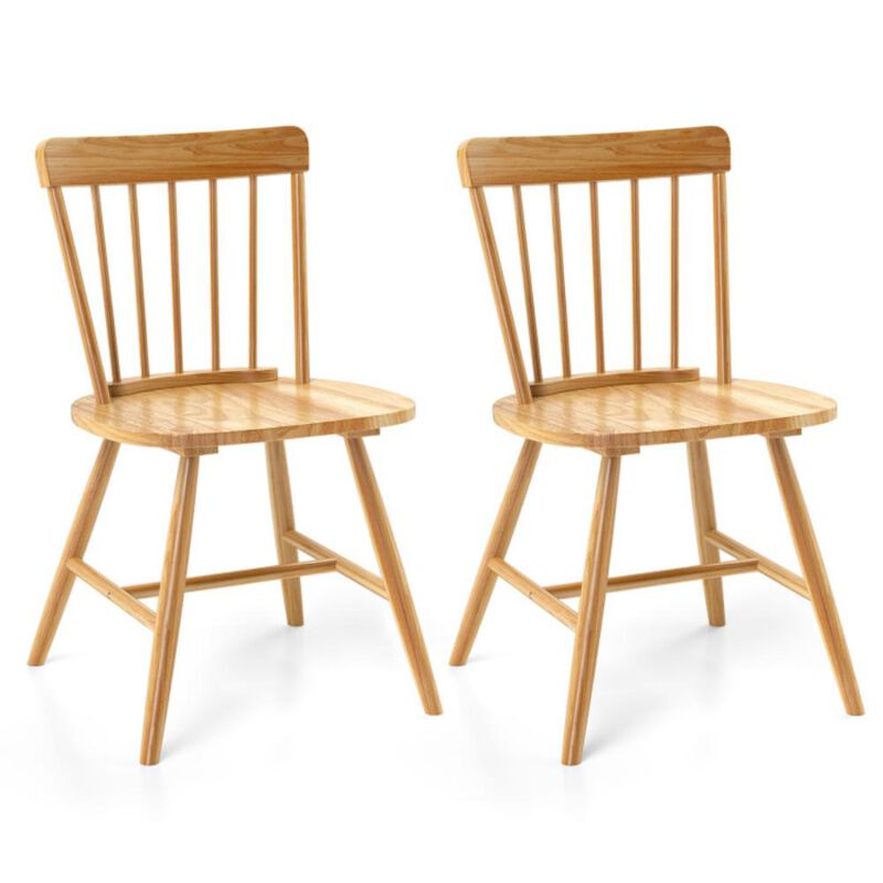 Hivvago Farmhouse Kitchen Chair Set of 2 with Rubber Wood Frame