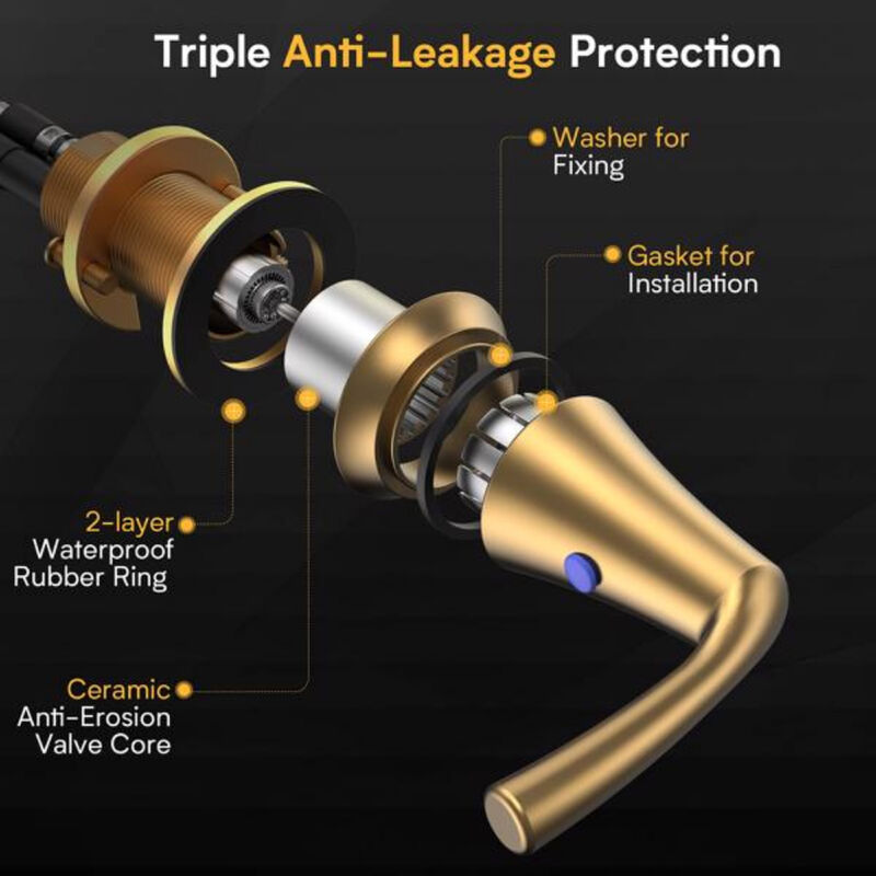 3-Hole Bathroom Sink Faucet Widespread with Pop-Up Drain