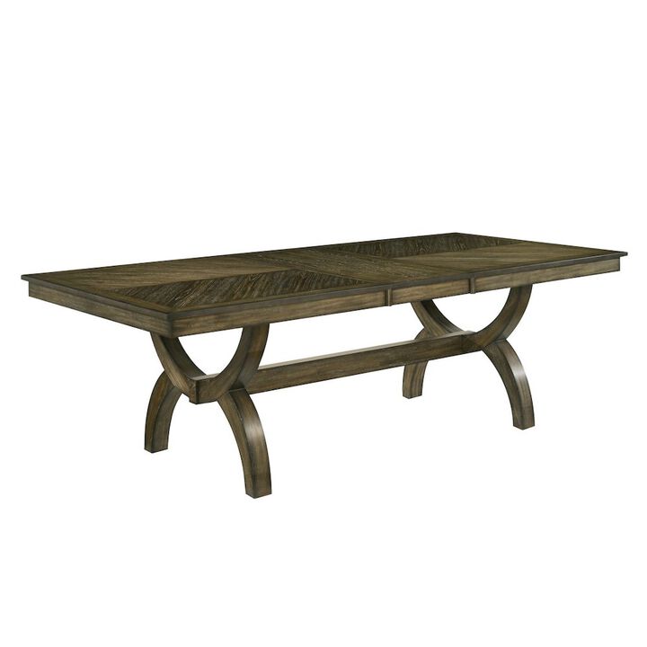 Best Quality Furniture Big extendable wood dining table with leaf