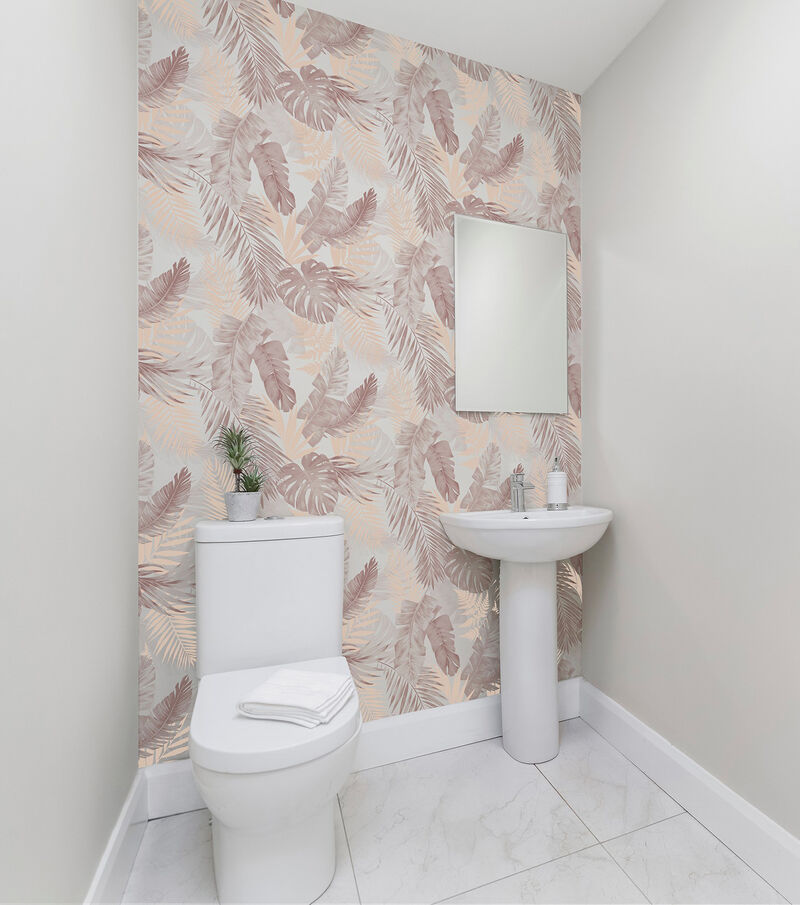 Nell Blush Tropical Wallpaper image number 3