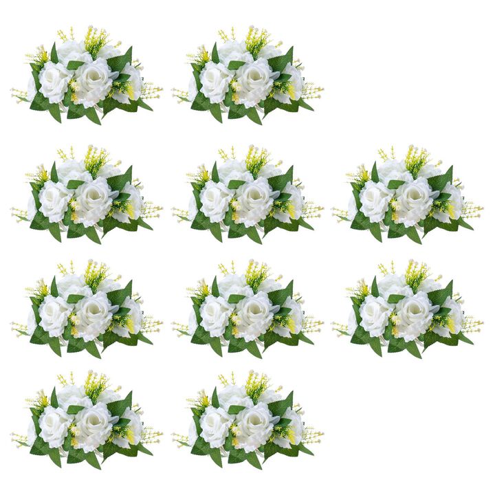 9.5 Inch Artificial Flower Ball Bouquet 10 Pack Wedding Table Decor