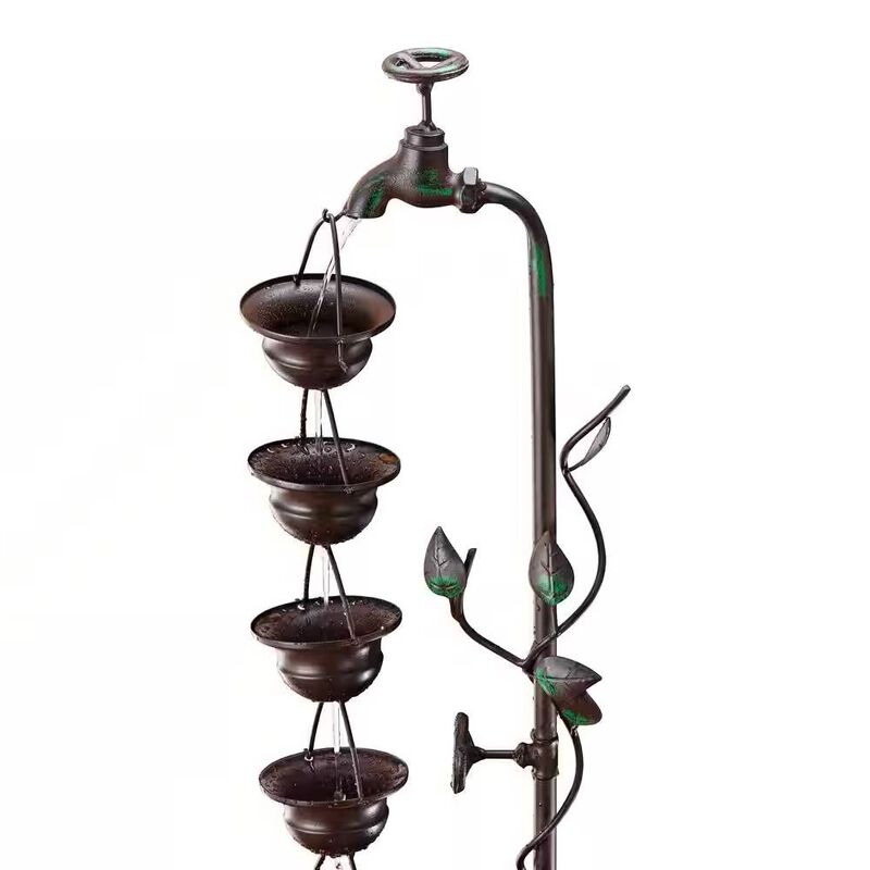 Outdoor/Indoor 6-Tier Hanging Cups Water Fountain for Elegant Water Flow and Relaxing Garden or Home D&eacute;cor