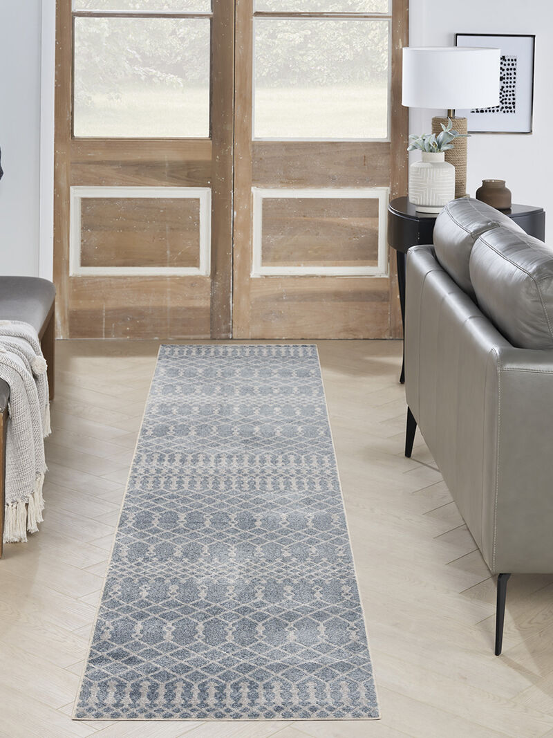 Astra Machine Washable ASW10 Blue 2'2" x 8' Rug