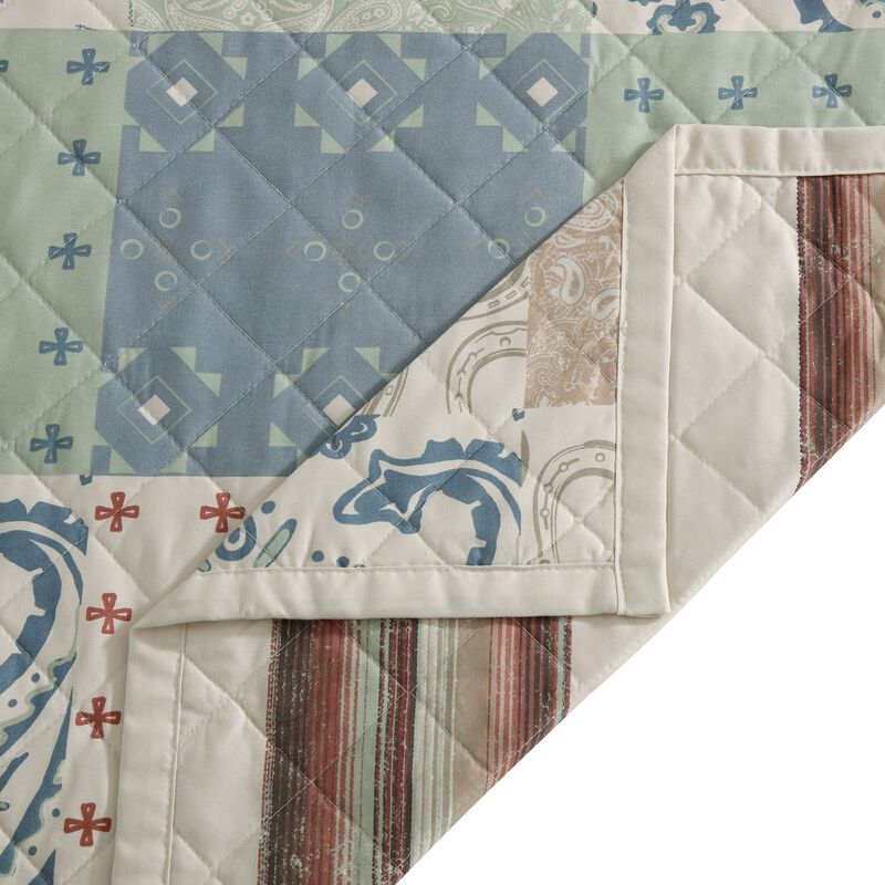 Patchwork Paisley Twin Reversible Quilt Set image number 2