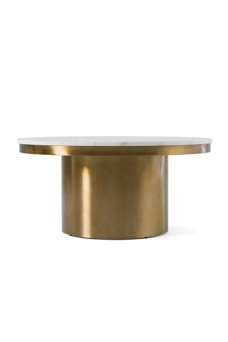 White and Gold Coffee Table | OROA Modern Rocky image number 0