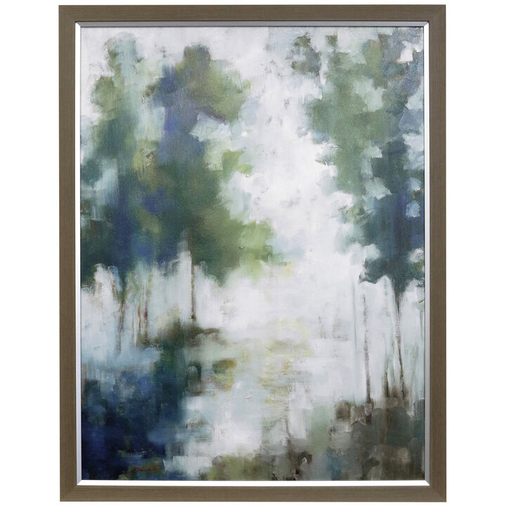 Lakehouse Trees Framed Print