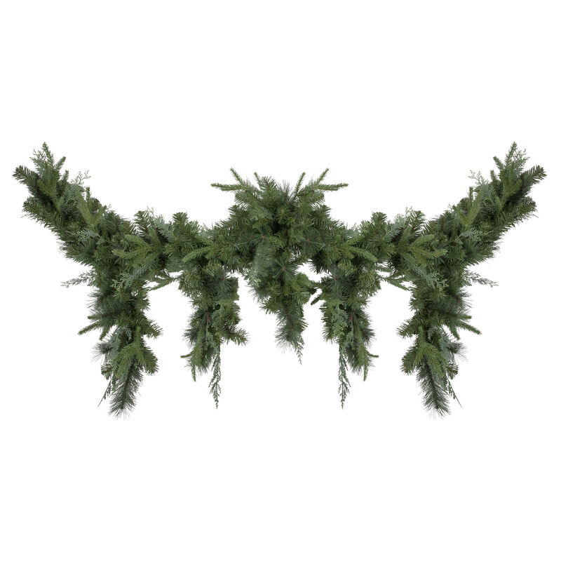 6' x 18" Mixed Pine Artificial Christmas Icicle Garland  Unlit