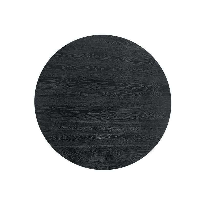 Terra Modern Black Round Wood Dining Set (5 Piece)