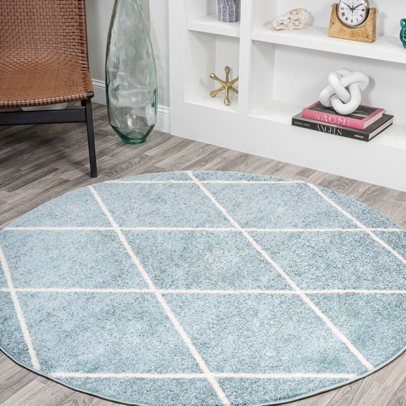Cole Minimalist Diamond Trellis Area Rug