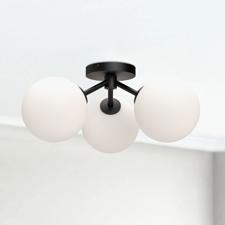 Cassia 17 in 3 Lights Semi Flush Mount