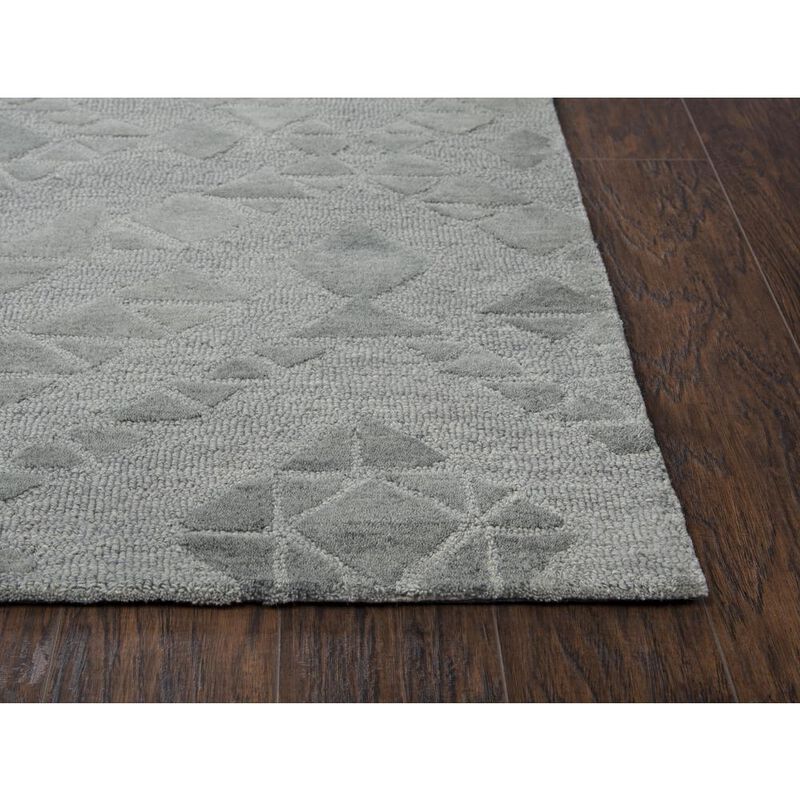 Hand Tufted Cut & Loop Pile Wool Rug, 8' x 10'