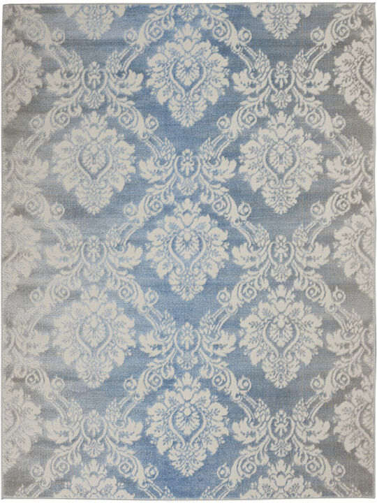 Elation ETN03 Ivory/Blue 4' x 6' Rug