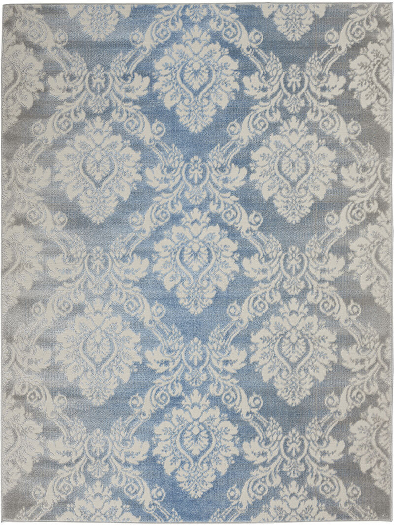 Elation ETN03 Ivory/Blue 4' x 6' Rug