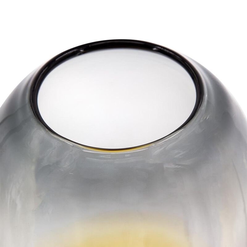 HomeRoots 19" Clear And Brown Ombre Glass Table Vase image number 4