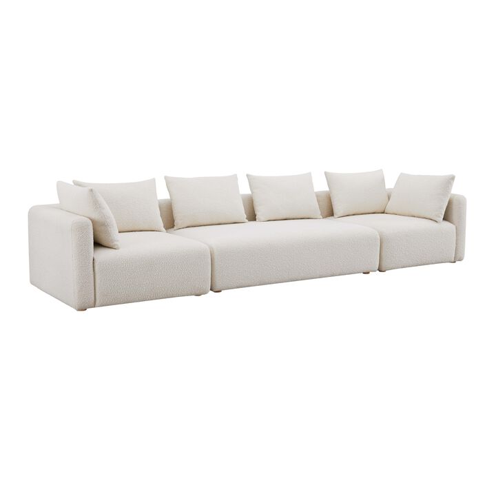 Hangover Cream Linen 145" Long Sofa