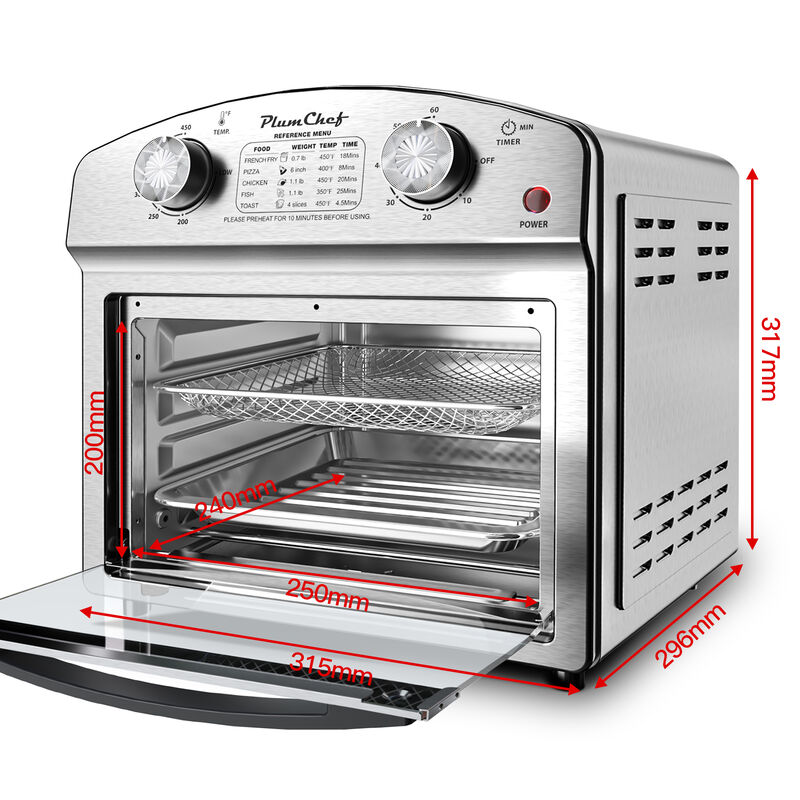 12.5 Quart 7-in-1 Convection Stainless Steel Toaster Oven with 5 Pre-Set Menus, 1500W image number 9