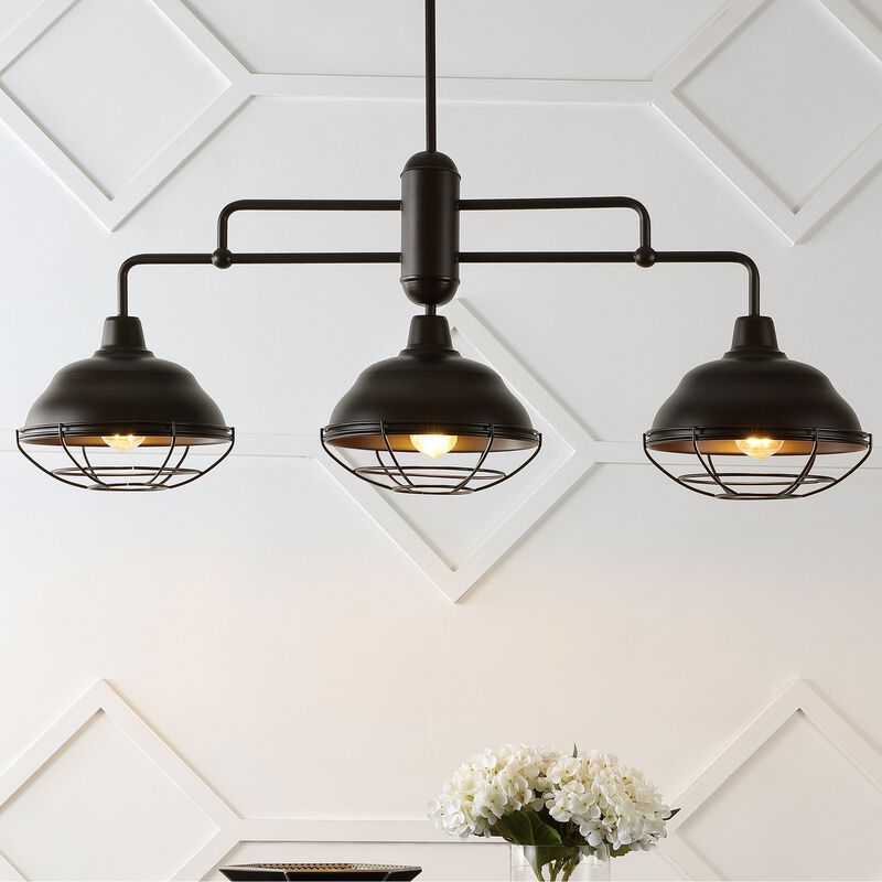 Levi Industrial Farmhouse Iron LED Pendant
