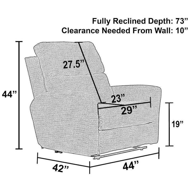 Catnapper Justine Lay Flat Extra Wide Recliner