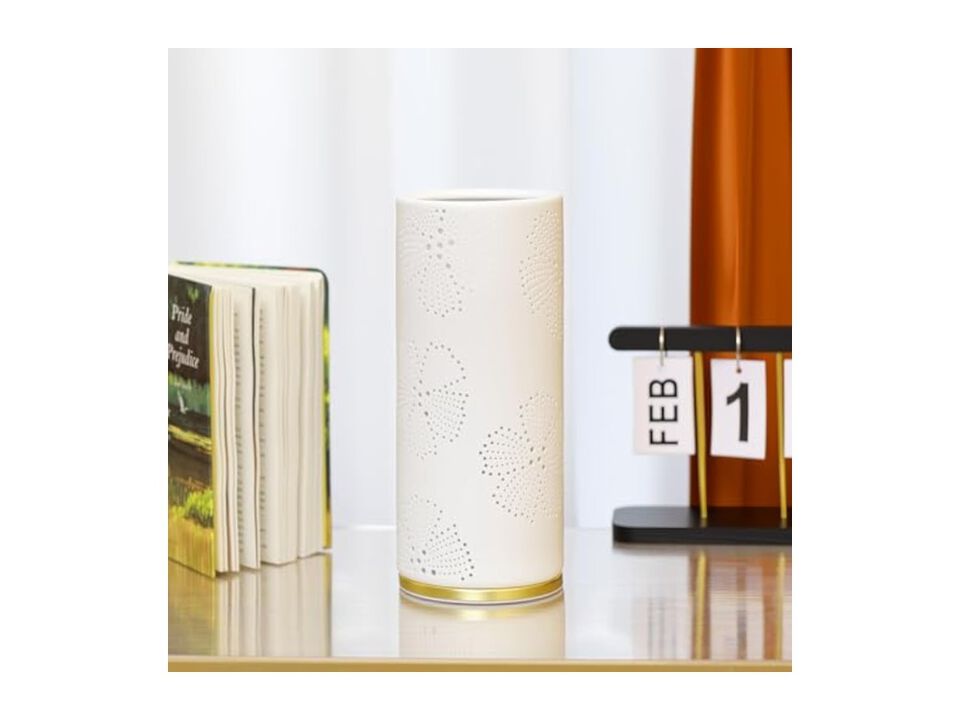 Modern Flower Table Lamp For Living Room Bedroom Nightstand 5 X 4 Inch White