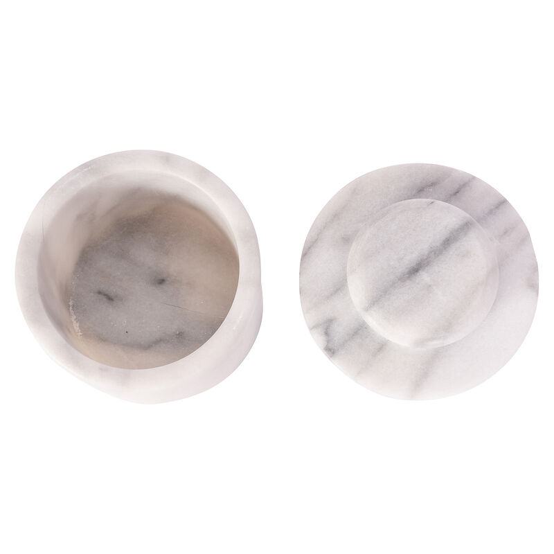 Saboga Home&trade; White Marble Butter Keeper image number 3