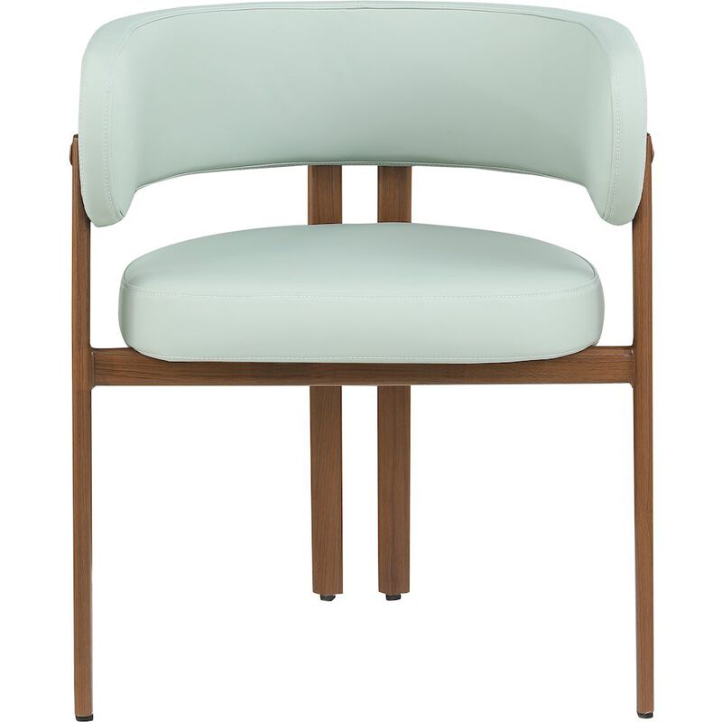 Meridian Furniture Gideon Mint Green Vegan Leather Dining Chair, Set of 2