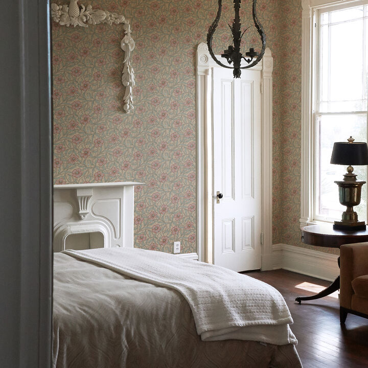 Imogen Light Brown Floral Wallpaper