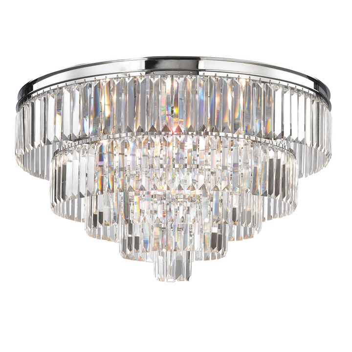 Palacial 31'' Wide 6-Light Silver Chandelier