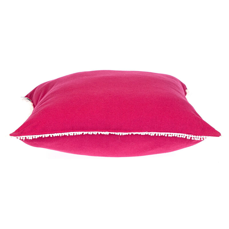 HomeRoots 16" Pink Cotton Throw Pillow image number 0