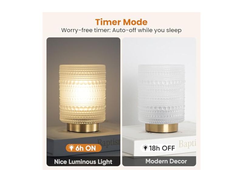 Cordless LED Battery Operated Table Lamp For Living Room Office Bedside White image number 2