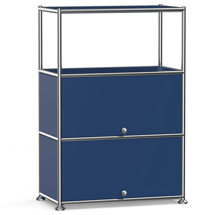 MEGA CASA Three-Layers Steel Hollow-carved Design Sideboard Cabinet For Kitchen,Living Room