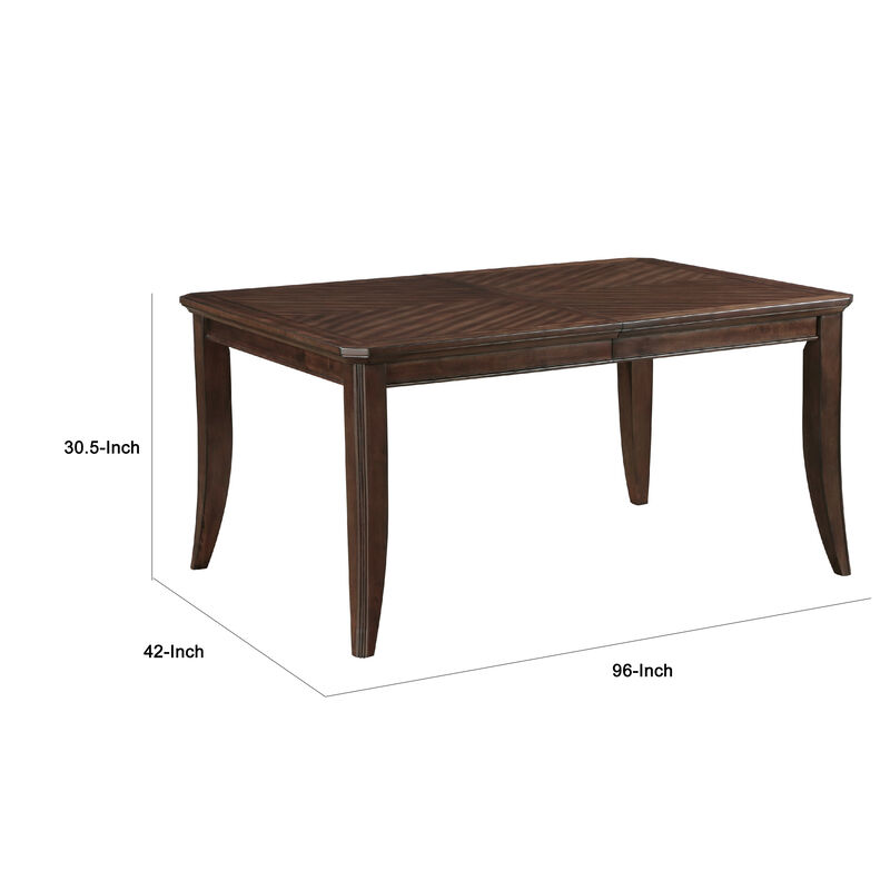 Bobby Dining Table with Extension Leaf, Cherry Birch Wood 78-96 Inch
