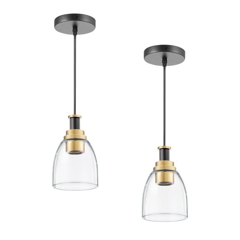 Set of 2 Pendant Light Adjustable Hanging Lights for Kitchen, Entryway, or Hallway image number 0