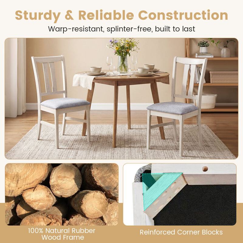 Set of 4 Modern Wooden Dining Chairs with Sherpa Upholstered Seats image number 6